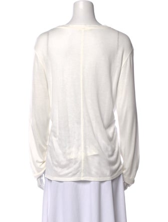 The Row Scoop Neck Long Sleeve Top