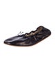 The Row Leather Bow Accents Ballet Flats