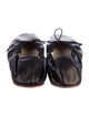 The Row Leather Bow Accents Ballet Flats