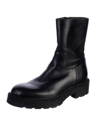 The Row Leather Combat Boots