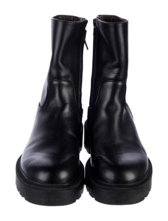 The Row Leather Combat Boots