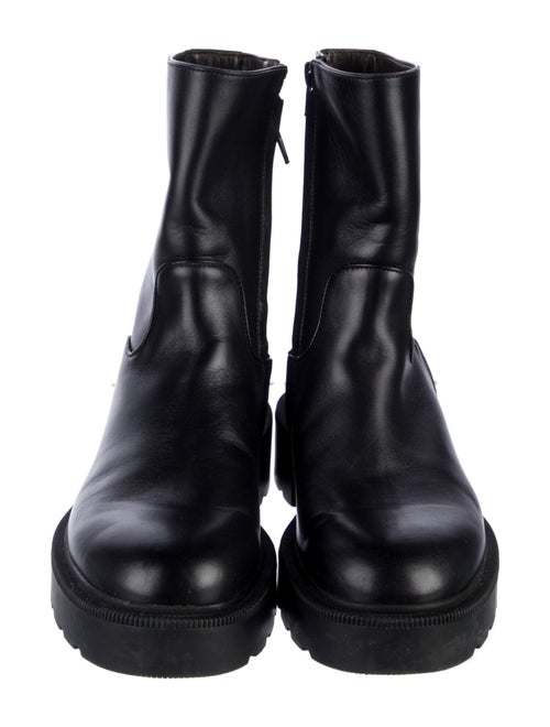 The Row Leather Combat Boots