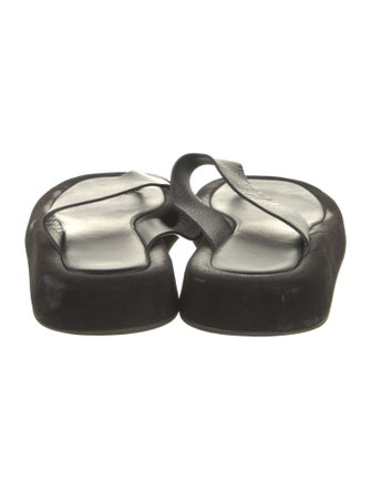 The Row Ginza Suede Flip Flops