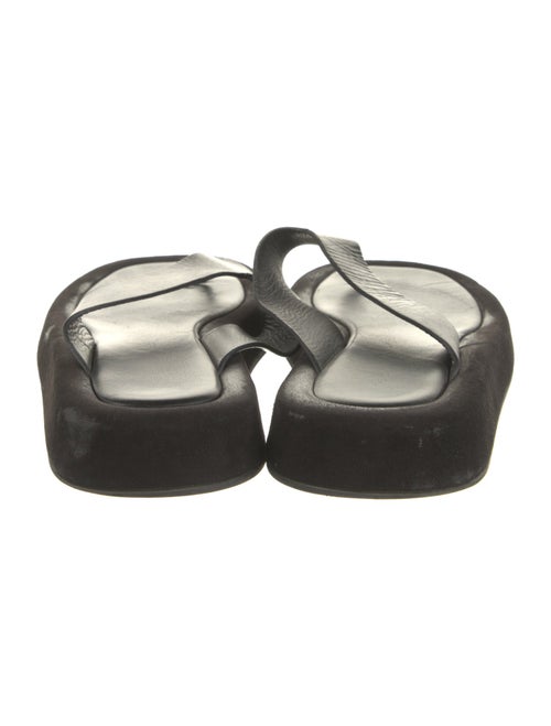 The Row Ginza Suede Flip Flops