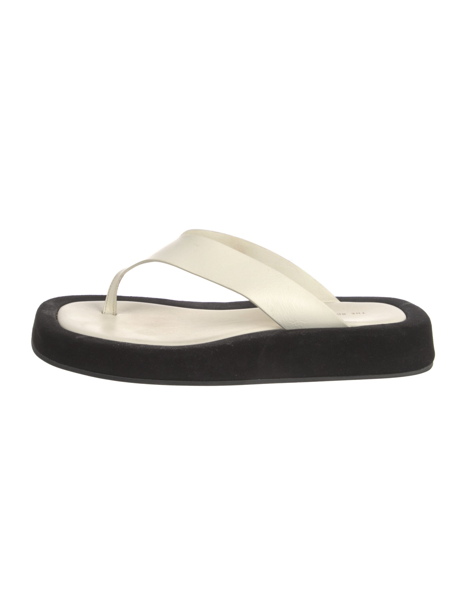 The Row Ginza Leather Flip Flops