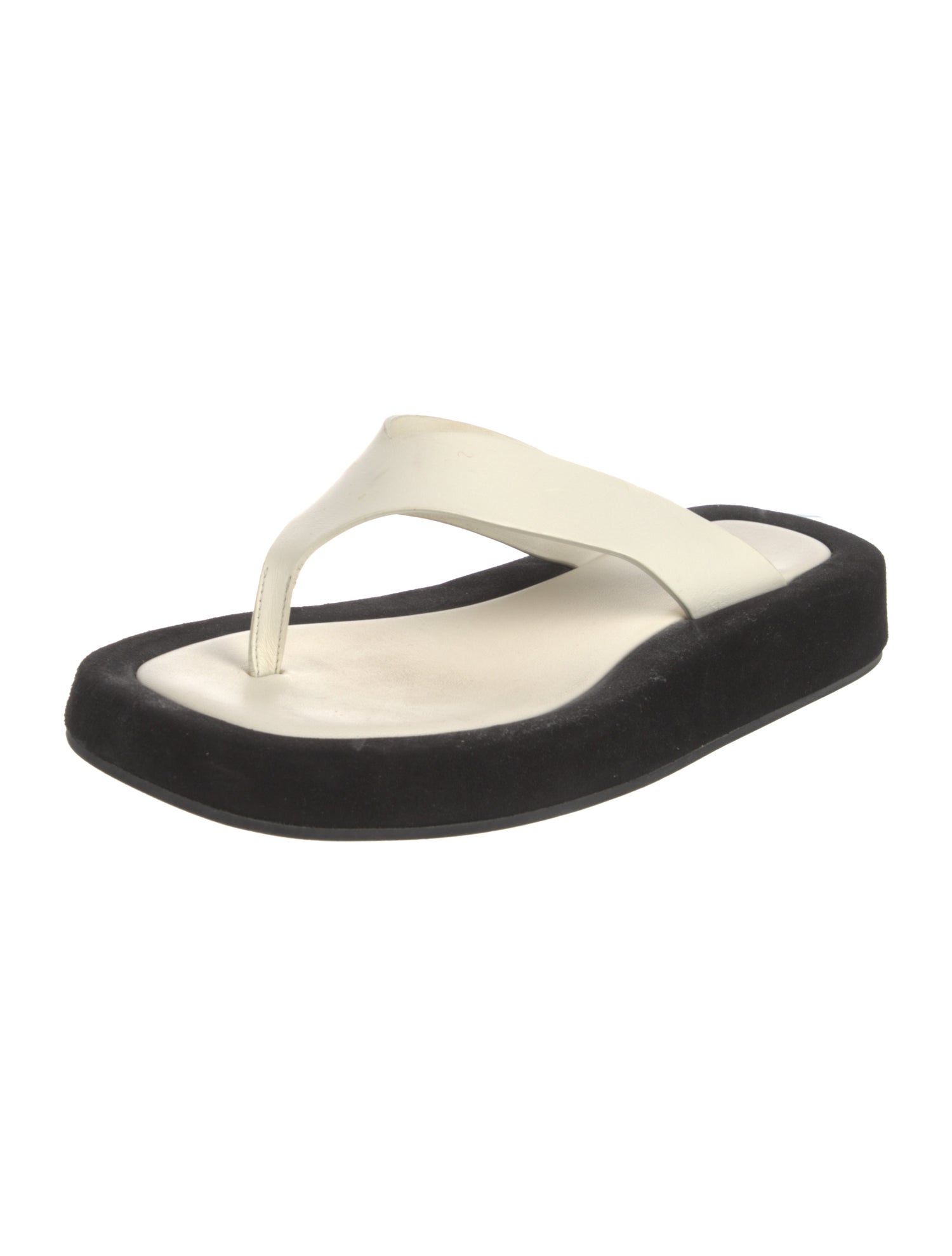 The Row Ginza Leather Flip Flops