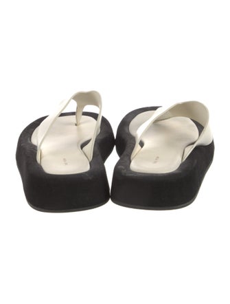 The Row Ginza Leather Flip Flops