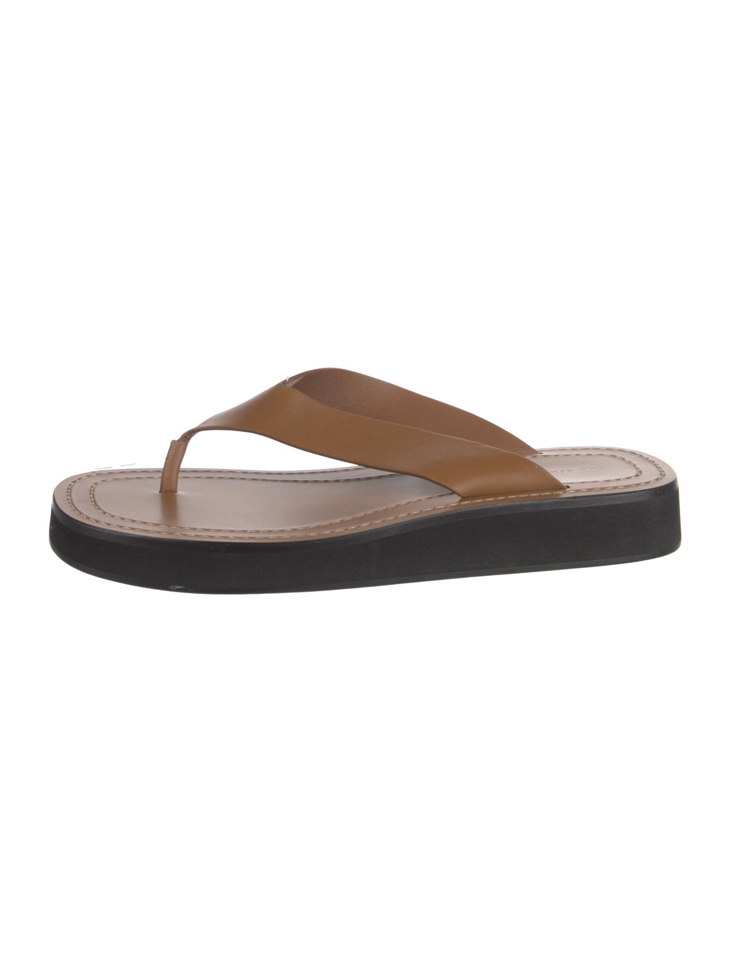 The Row Ginza Leather Flip Flops