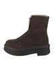 The Row Zipped I Suede Combat Boots