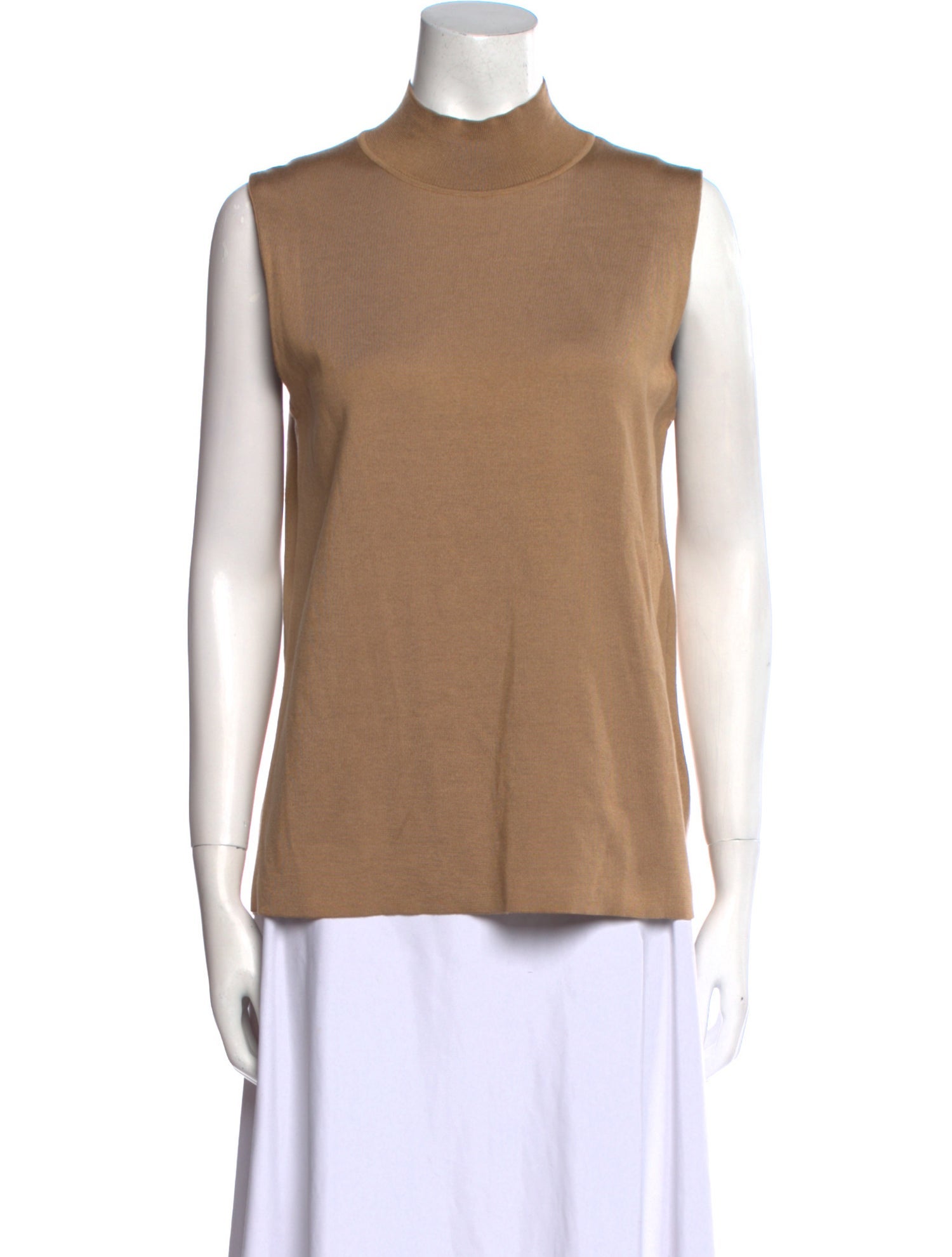 The Row Silk Mock Neck Top