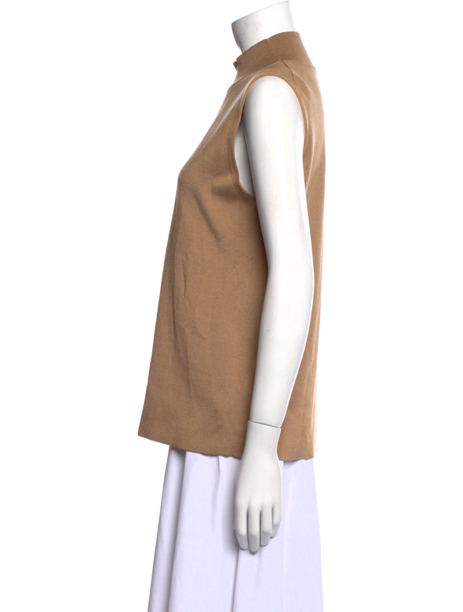 The Row Silk Mock Neck Top