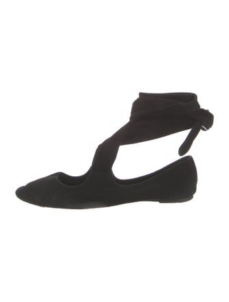The Row Elodie Suede Ballet Flats
