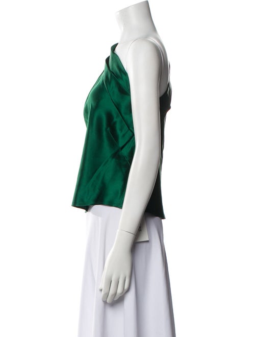 The Sei Silk One-Shoulder Crop Top