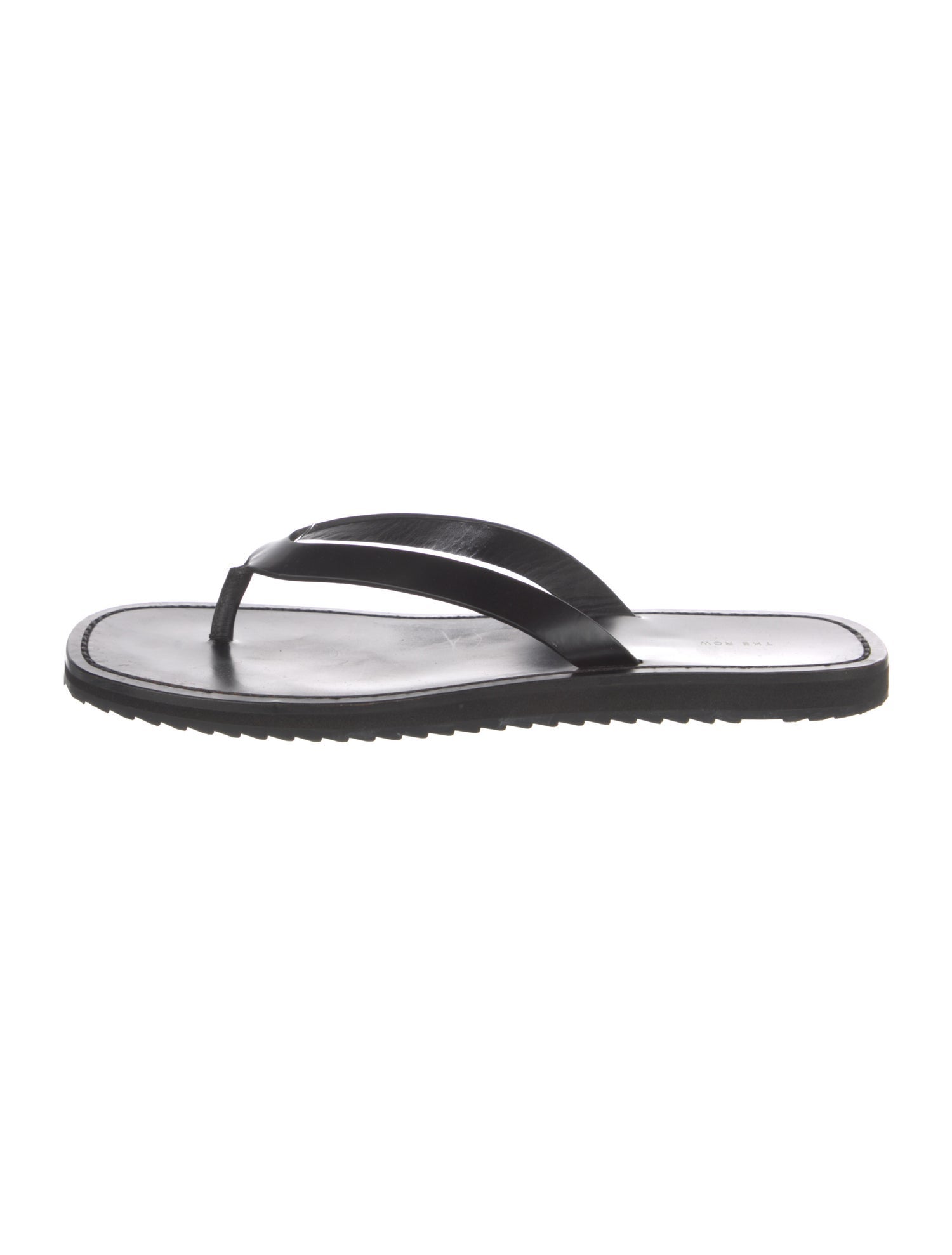 The Row City Leather Flip Flops