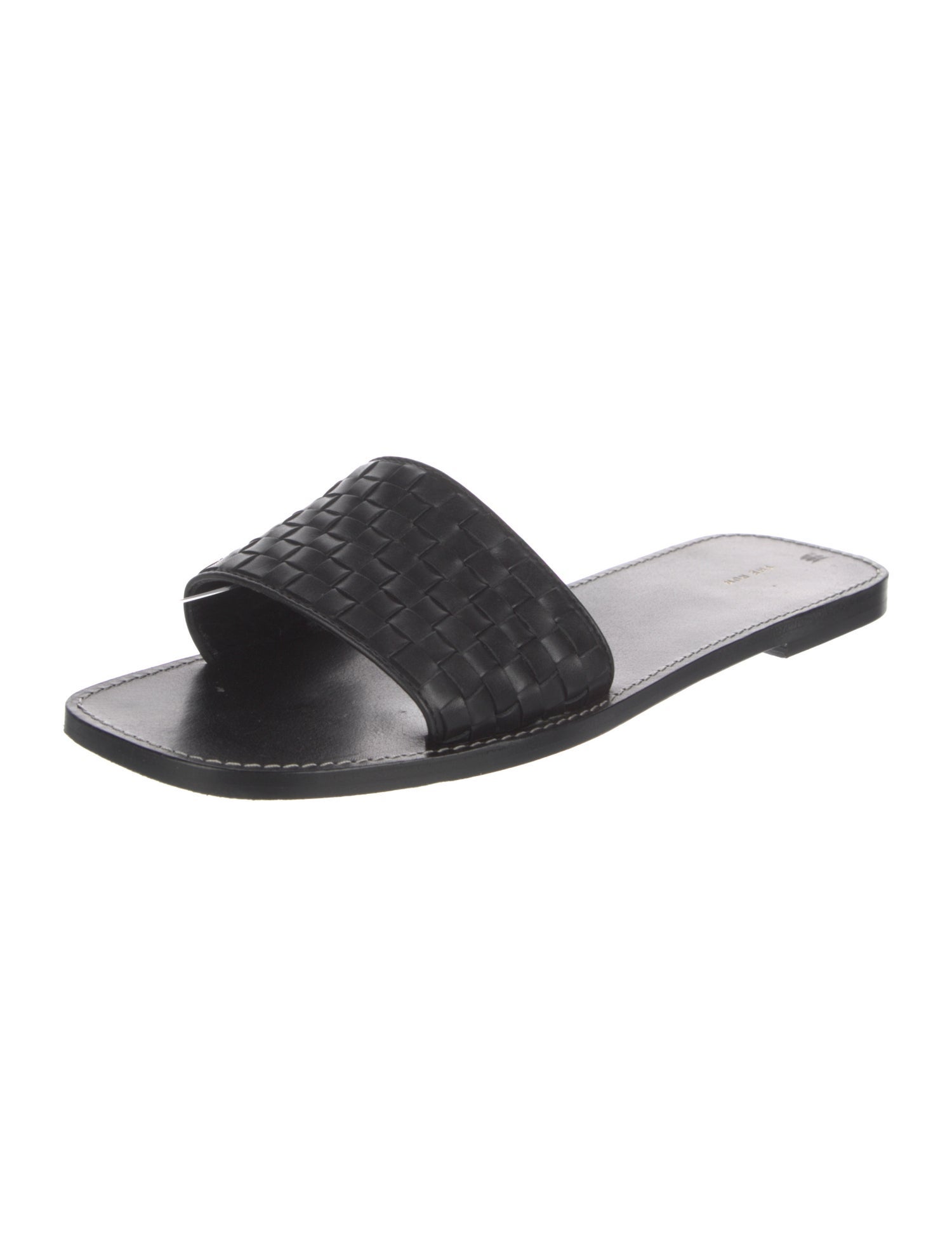 The Row Leather Slides