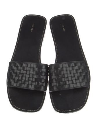 The Row Leather Slides