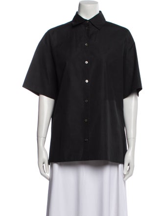 The Row Short Sleeve Button-Up Top