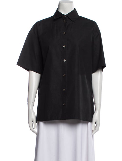 The Row Short Sleeve Button-Up Top