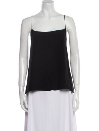 The Row Silk Square Neckline Top
