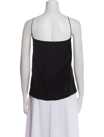 The Row Silk Square Neckline Top