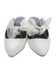 The Row Leather Bow Accents Mules