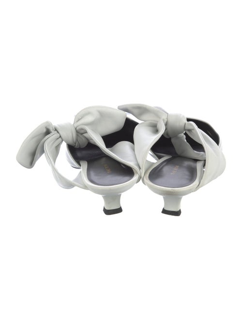 The Row Leather Bow Accents Mules