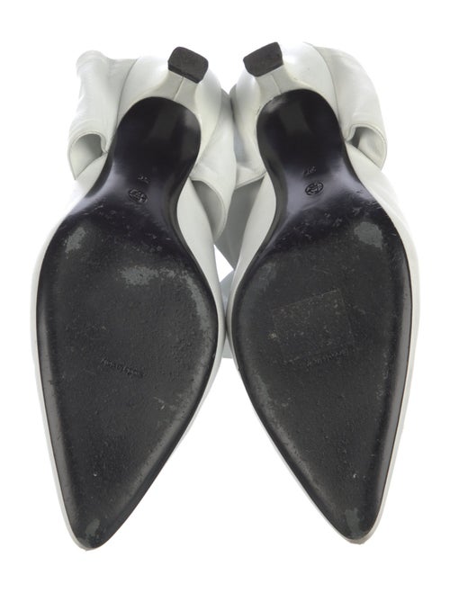 The Row Leather Bow Accents Mules