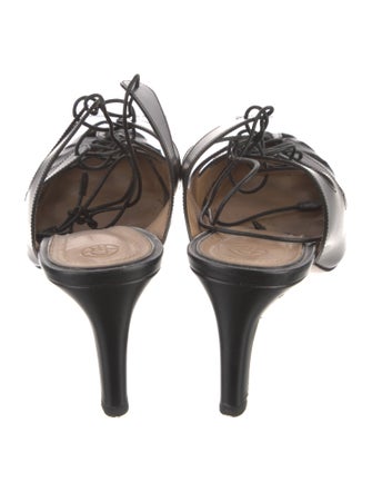 The Row Leather Cutout Accent Slingback Pumps