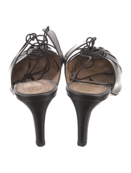 The Row Leather Cutout Accent Slingback Pumps