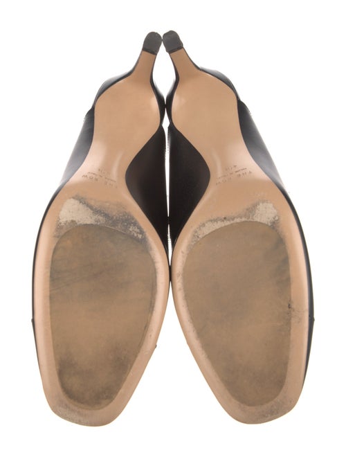 The Row Leather Cutout Accent Slingback Pumps