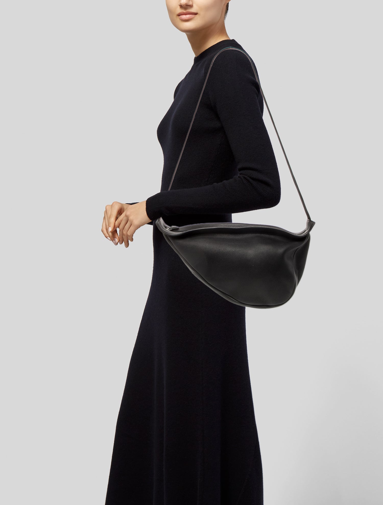 The Row Leather Slouchy Banana Large