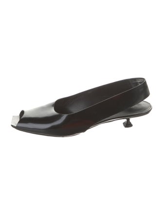 The Row Patent Leather Slingback Flats