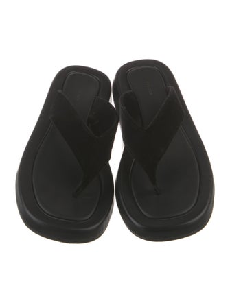 The Row Ginza Suede Slides