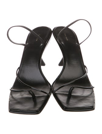 The Row Rai Patent Leather Slingback Sandals