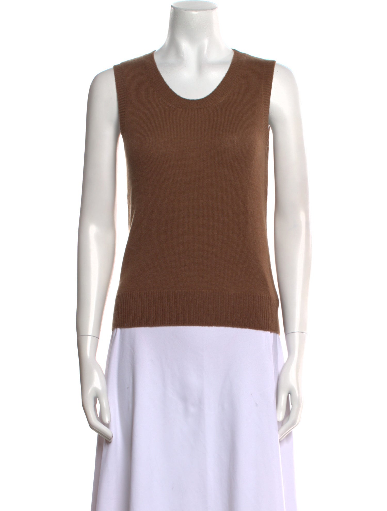 The Row Cashmere Scoop Neck Top