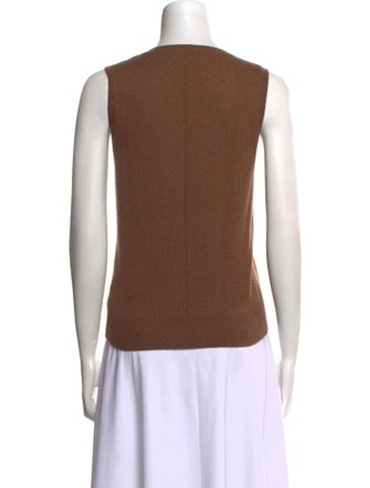 The Row Cashmere Scoop Neck Top