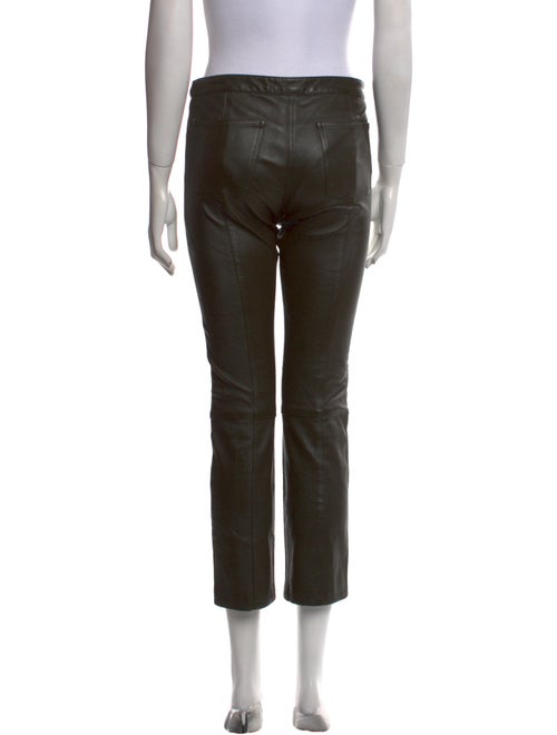 The Row Leather Straight Leg Pants