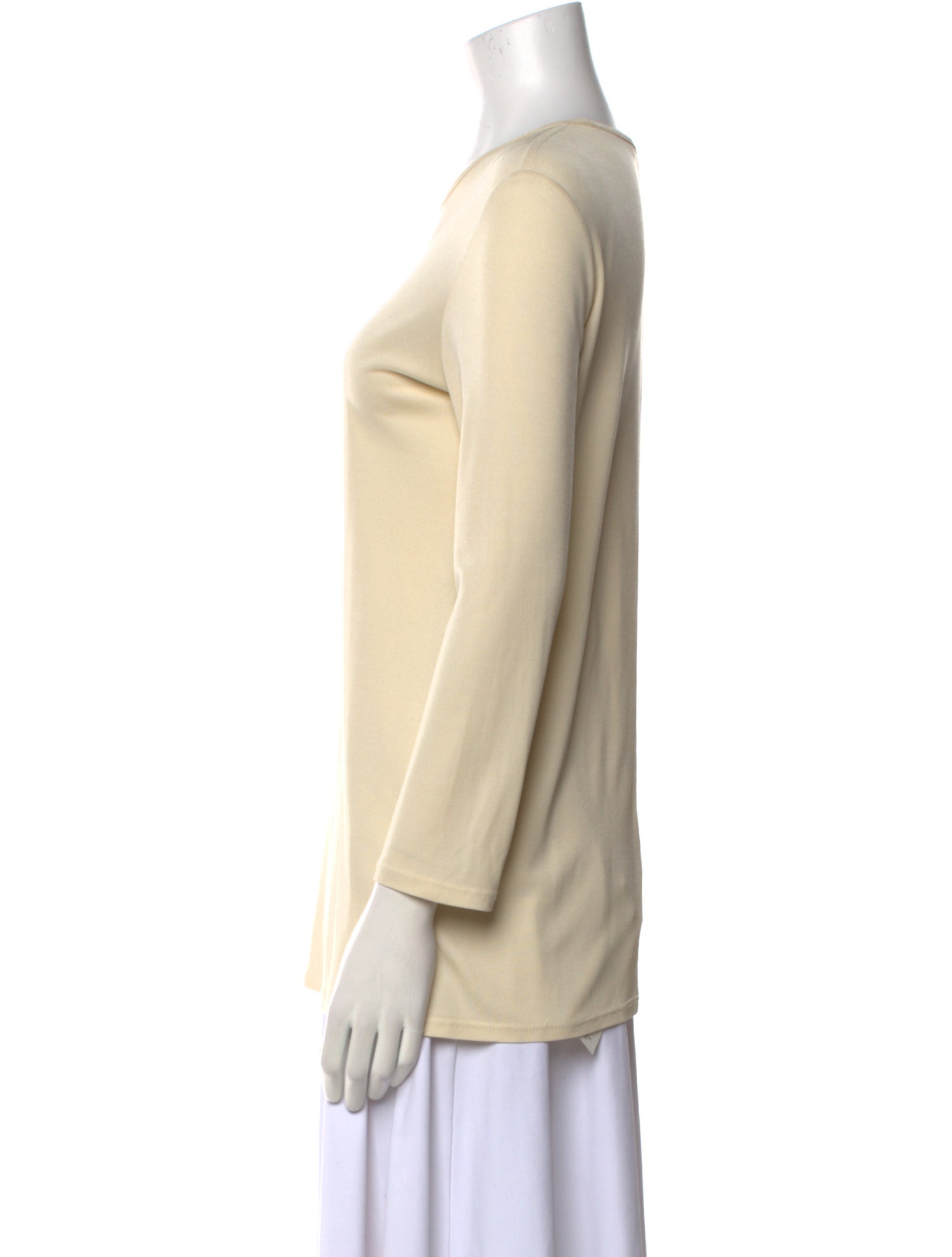 The Row Scoop Neck Long Sleeve Top