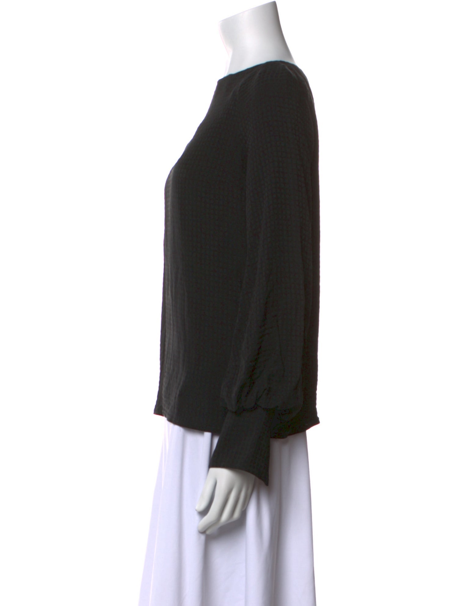 The Row Silk Bateau Neckline Blouse