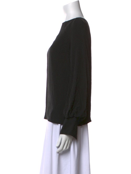 The Row Silk Bateau Neckline Blouse