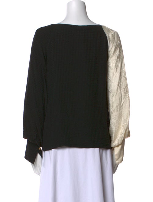 The Row Silk Bateau Neckline Blouse