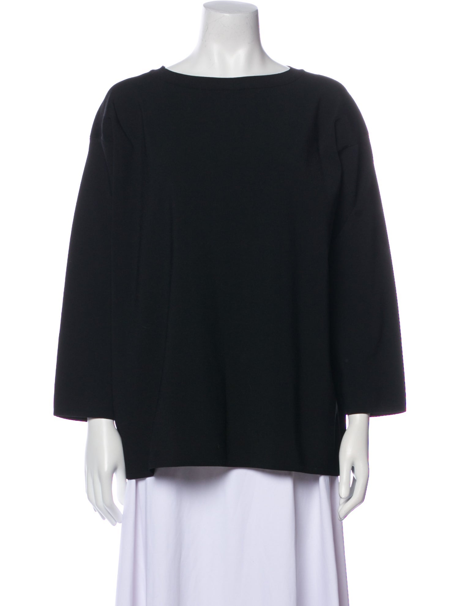 The Row Bateau Neckline Three-Quarter Sleeve Blouse