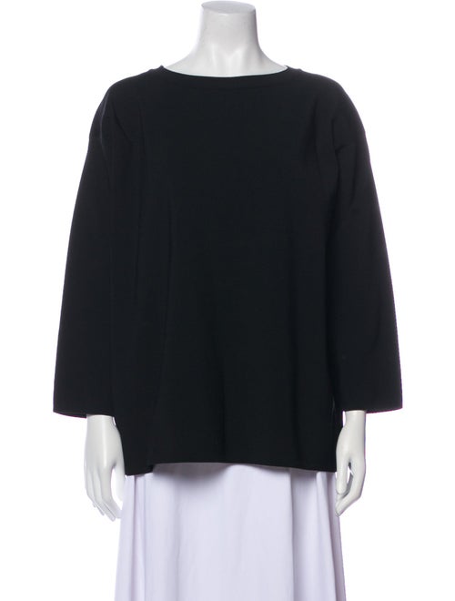 The Row Bateau Neckline Three-Quarter Sleeve Blouse