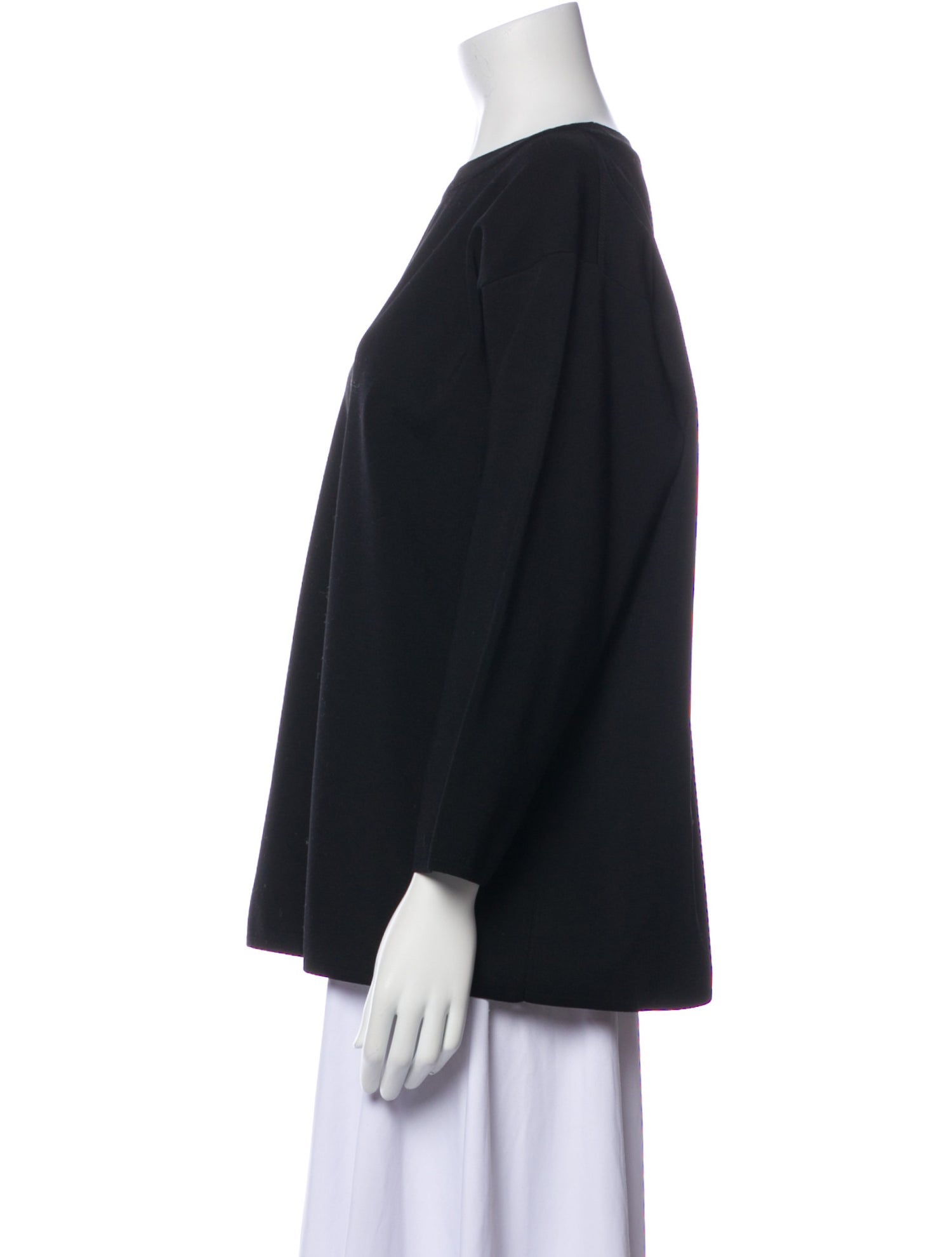 The Row Bateau Neckline Three-Quarter Sleeve Blouse