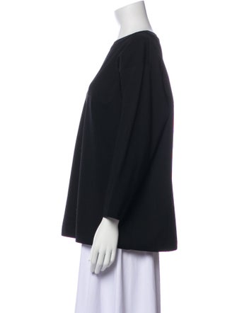 The Row Bateau Neckline Three-Quarter Sleeve Blouse