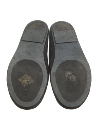 The Row Elastic Leather Mary Jane Flats