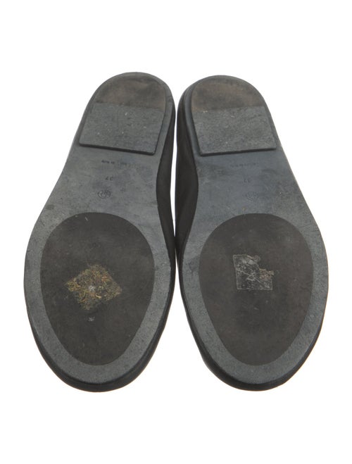 The Row Elastic Leather Mary Jane Flats