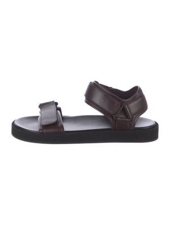 The Row Hook and Loop Sandals Leather Sandals