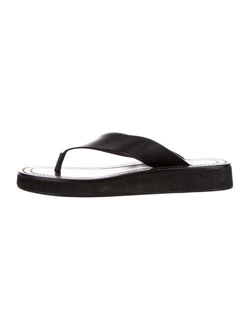 The Row Ginza Leather Flip Flops