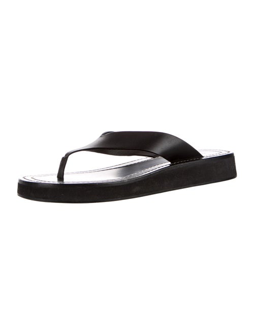 The Row Ginza Leather Flip Flops